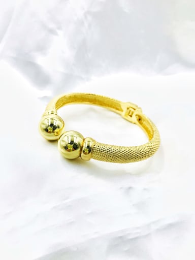 custom Zinc Alloy Bead Gold Minimalist Cuff Bangle