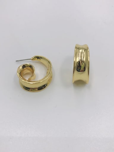 Gold Zinc Alloy Irregular Minimalist Stud Earring