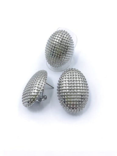 custom Minimalist Oval Zinc Alloy Ring And Earring Set