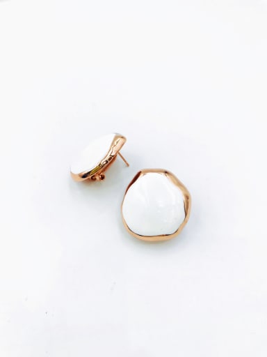 Zinc Alloy Enamel Irregular Minimalist Clip Earring