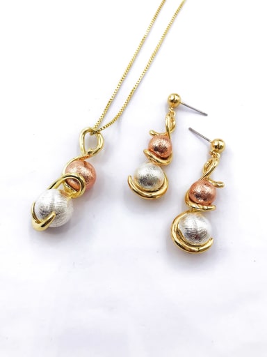custom Minimalist Irregular Zinc Alloy Bead Multi Color Earring and Necklace Set