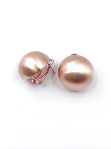 Zinc Alloy Round Minimalist Clip Earring