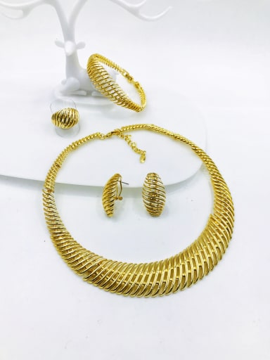 Zinc Alloy Trend Irregular Ring Earring Bangle And Necklace Set
