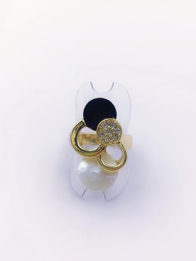 custom Zinc Alloy Acrylic Shell White Geometric Classic Band Ring