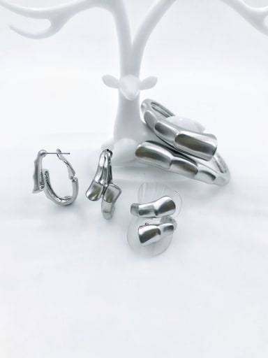 Zinc Alloy Minimalist Irregular Ring Earring And Bracelet Set
