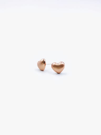 Rose Zinc Alloy Heart Minimalist Stud Earring