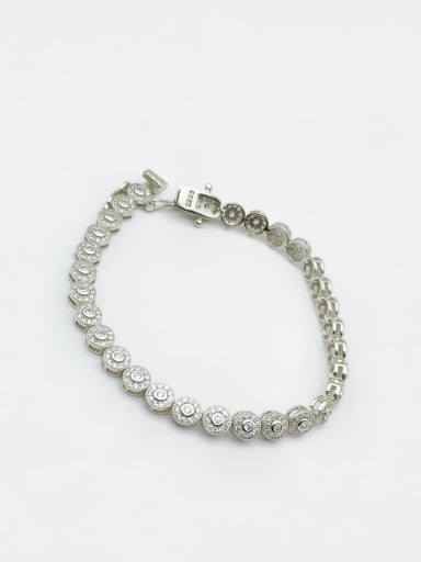 925 Sterling Silver Cubic Zirconia White Dainty Bracelet