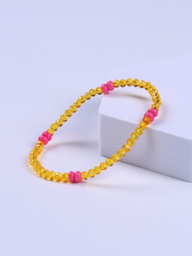 Glass Stone Multi Color Minimalist Handmade Beaded Bracelet