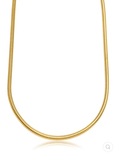 Yellow55CM2.5MM12.5g 925 Sterling Silver Minimalist Snake Chain