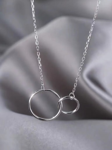 White 925 Sterling Silver Minimalist Link Necklace