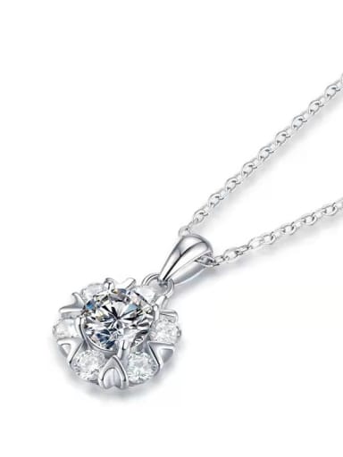 925 Sterling Silver Moissanite White Dainty Lariat Necklace
