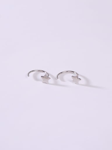 925 Sterling Silver Minimalist Hook Earring