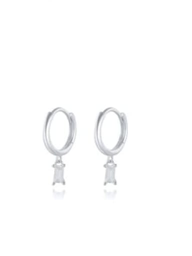 925 Sterling Silver Cubic Zirconia Multi Color Minimalist Drop Earring