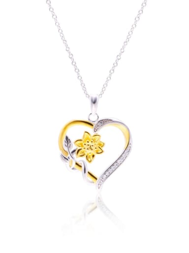925 Sterling Silver Cubic Zirconia White Dainty Necklace