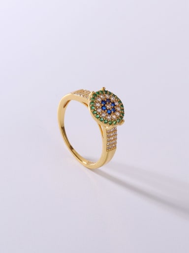 Yellow 925 Sterling Silver Cubic Zirconia Multi Color Minimalist Band Ring