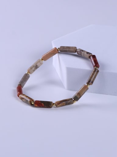 Stainless steel Agate Multi Color Minimalist Handmade Beaded Bracelet