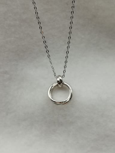 925 Sterling Silver Round Dainty Bib Necklace
