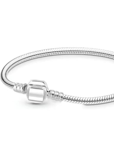 925 Sterling Silver Snake Minimalist Link Bracelet