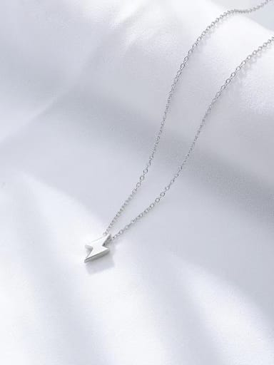 White 925 Sterling Silver Minimalist Lariat Necklace