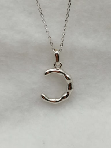 925 Sterling Silver Letter Dainty Initials Necklace