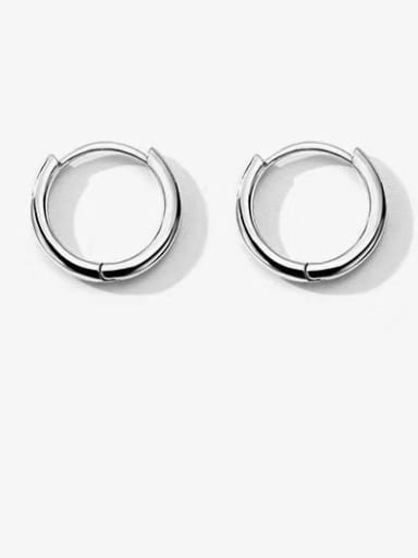 White10MM 925 Sterling Silver Minimalist Clip Earring