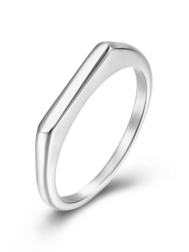 White 925 Sterling Silver Minimalist Band Ring