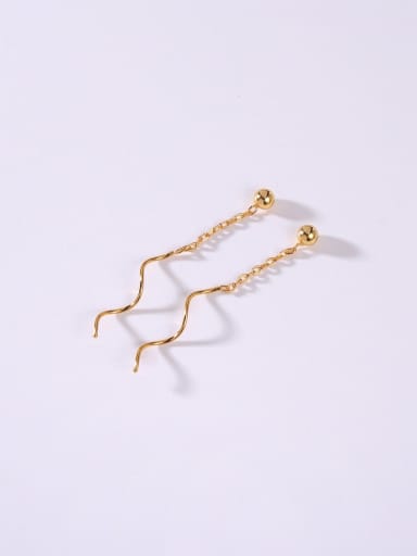 Yellow 925 Sterling Silver Threader Earring