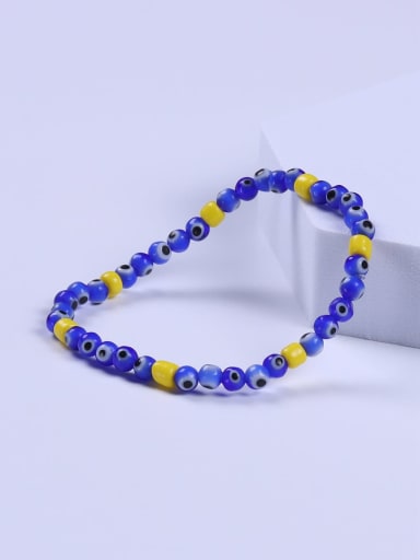 Millefiori Glass Multi Color Minimalist Handmade Beaded Bracelet