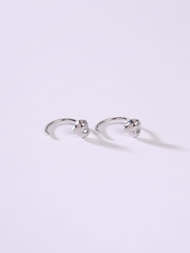 White 925 Sterling Silver Minimalist Hook Earring