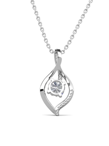 925 Sterling Silver Moissanite White Minimalist Link Necklace