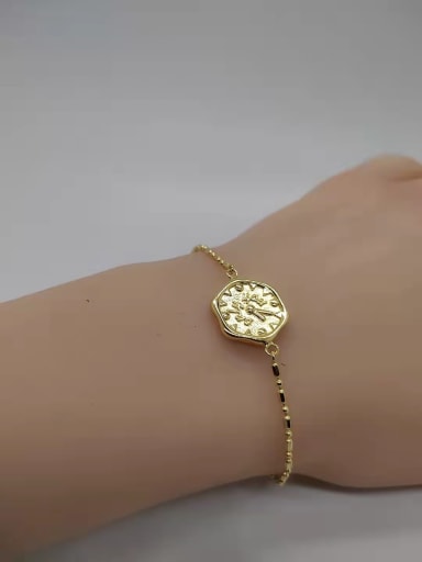 Yellow Copper Minimalist Adjustable Bracelet