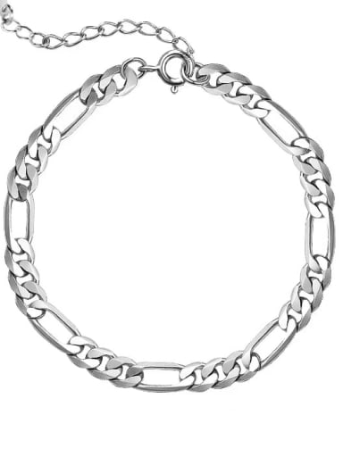 White 18+5cm 925 Sterling Silver Minimalist Cable Chain