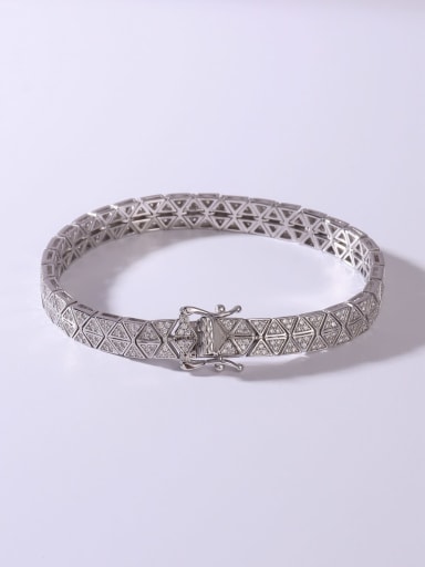 925 Sterling Silver Cubic Zirconia White Minimalist Tennis Bracelet
