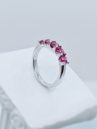 925 Sterling Silver Cubic Zirconia Round Trend Multistone Ring