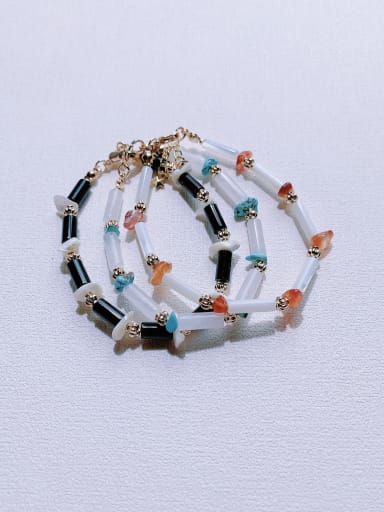 Natural  Gemstone Crystal Multi Color Irregular Handmade Beaded Bracelet