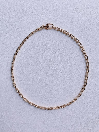 Brass Minimalist U Shape Chain Necklace