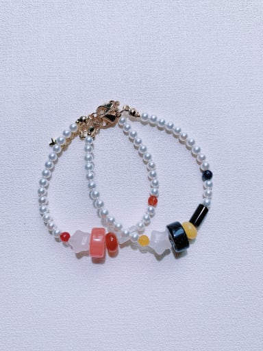 custom Natural  Gemstone Crystal Beads Chain Handmade Beaded Christmas Series Bracelet