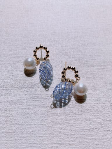 Imitation Pearl  Handmade beaded  Earring