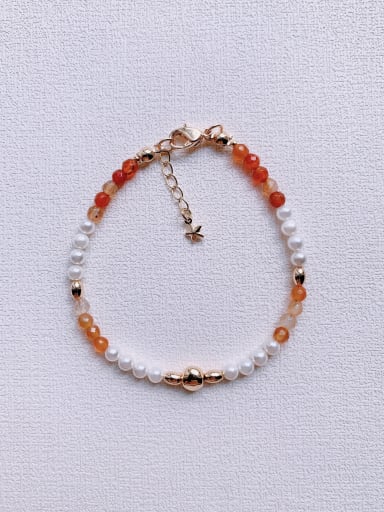 Natural  Gemstone Crystal Beads Chain  Multi Color Handmade Beaded Bracelet