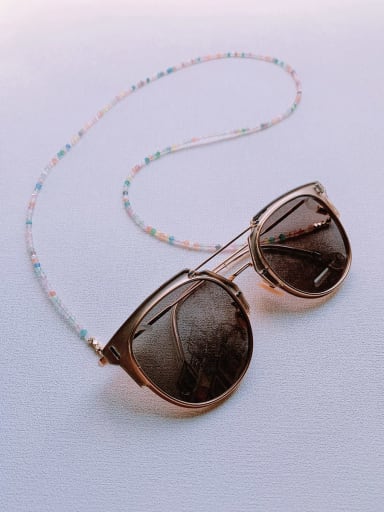 custom Natural Gemstone Crystal Beads Chain Handmade Multi Color Sunglass Cha