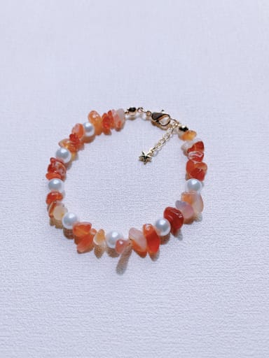 Natural  Gemstone Crystal  Irregular Beads  Handmade Beaded Bracelet