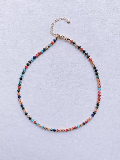 Natural Gemstone Crystal Beads Chain Handmade Necklace