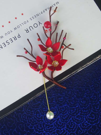 custom Plum Bossom Handmade Flower Chanhua Brooch