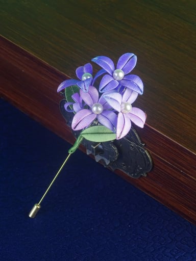 custom Hydrangea Handmade Flower Chanhua Brooch