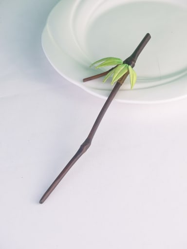 custom Simple Bamboo Leaf Handmade  Chanhua Hairpin