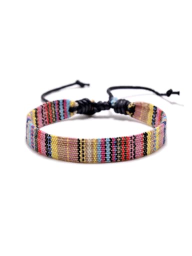 custom Width Cotton Rope Irregular Ethnic Handmade Weave Bracelet