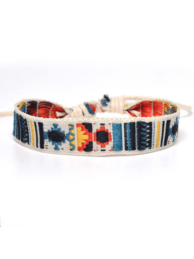 custom Cotton Rope Rainbow Bohemia Handmade Weave Bracelet