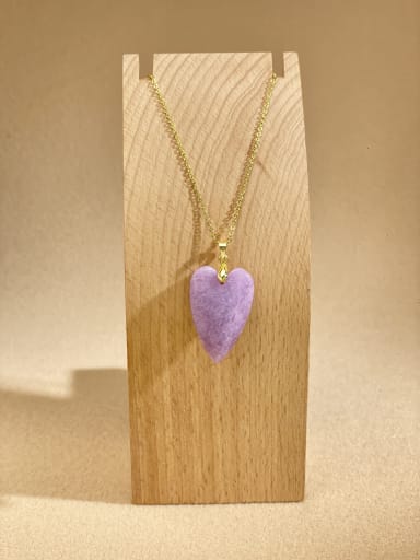 Brass Heart Minimalist Link Necklace
