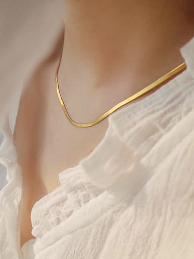 925 Sterling Silver Gold Minimalist Link Necklace
