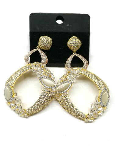 GODKI Luxury Women Wedding Dubai Copper With Mix Plated Trendy Evil Eye Earrings